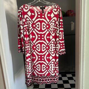 Red Patterned Laundry by Design dress, size 4
